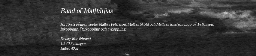 band of mat[t/h]ias flyer